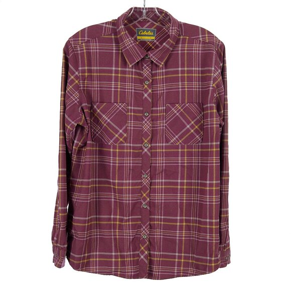 Cabela's Women's Button Front Flannel Shirt Large - Picture 1 of 6